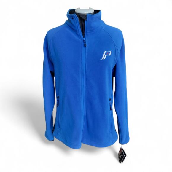 Polaris Far Infrared Fleece Jacket NWT Size Medium Electric Blue - Picture 1 of 8
